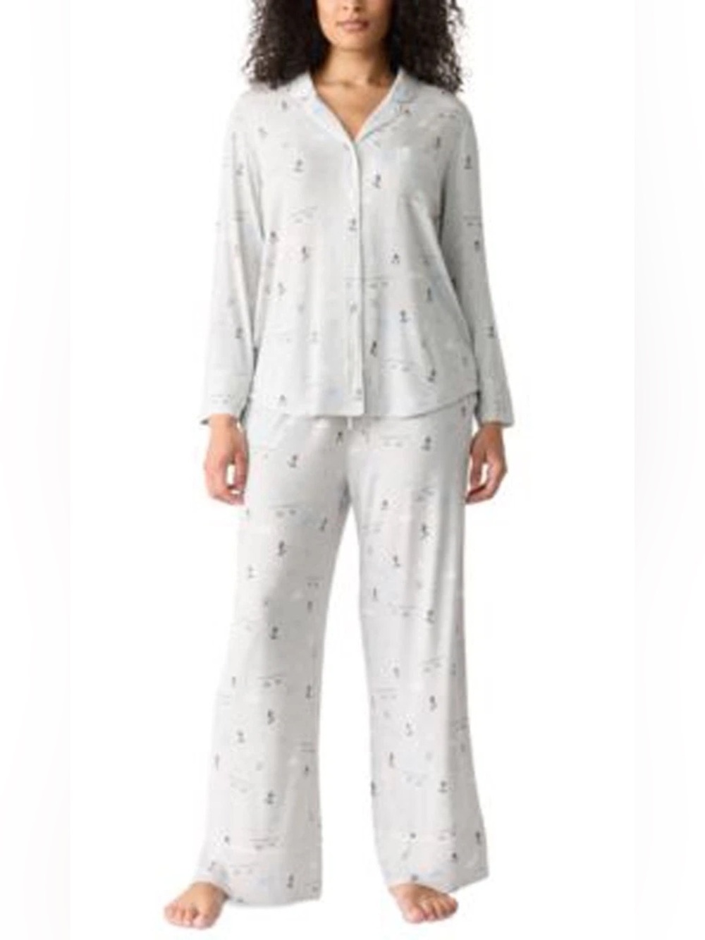 GAP BODY Women's 2-PC Pajama Set Size XL Grey Alpine Skiers Retail $79.95